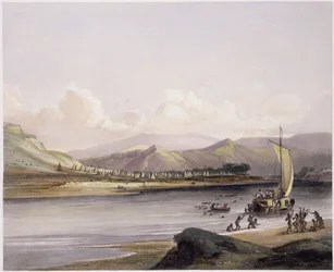 Lager der Gros Ventres der Prärien am oberen Missouri, Platte 38 aus Band 2 von 